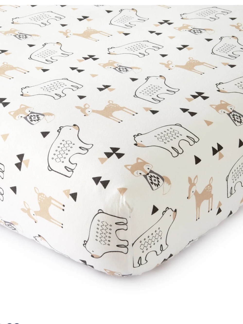 Levtex Bailey Changing Pad Cover in Cream, Taupe & Black Woodland Animals